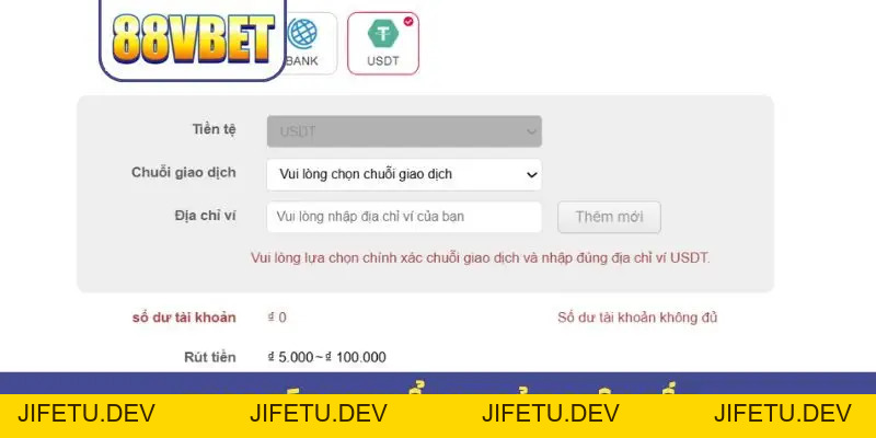 Rút Tiền 88VBET - Tốc Độ Nhận Thưởng Nhanh Cùng 3 Bước Chuẩn - JIFETU Rút Tiền 88VBET - Tốc Độ Nhận Thưởng Nhanh Cùng 3 Bước Chuẩn - JIFETU